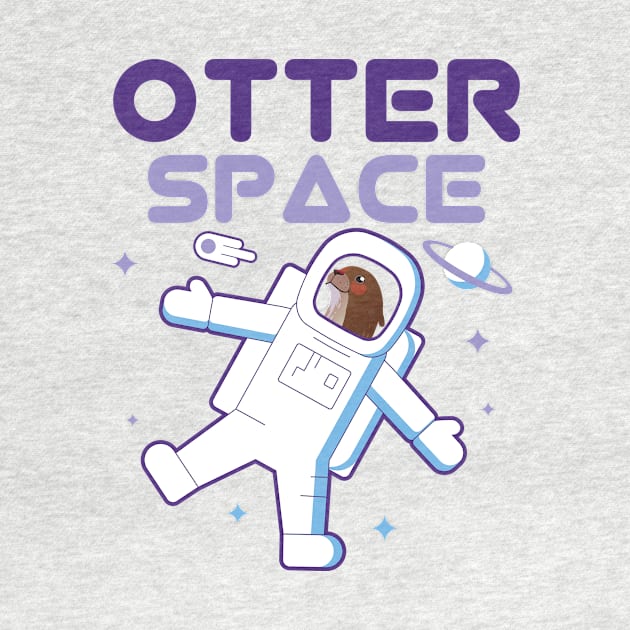 Otter astronaut in space by Tobias Store